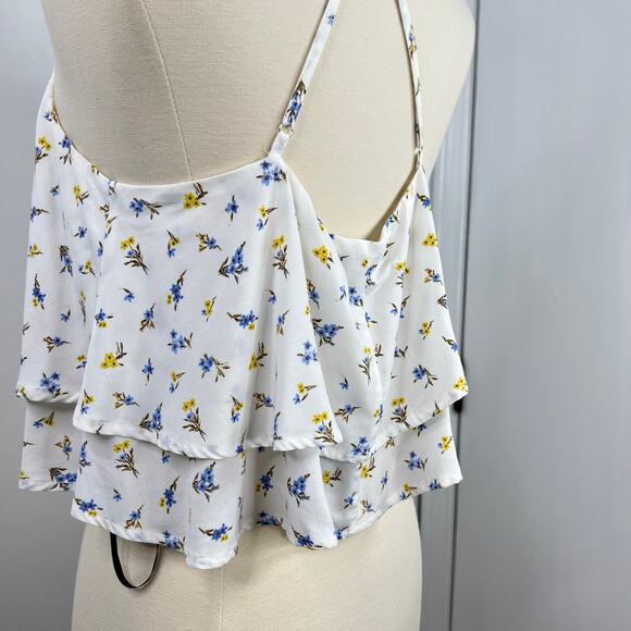 Forever 21 NWT Layer Floral Cami Top Cottagecore Razor Back Fairycore Size M - Picture 10 of 16